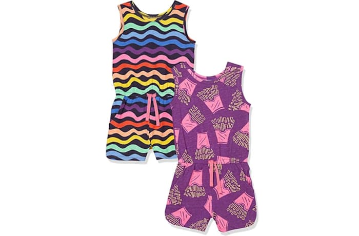 Girls and Toddlers’ Knit Sleeveless Rompers